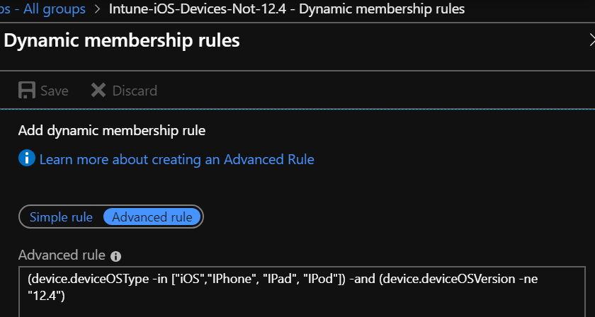 Dynamic membership rule