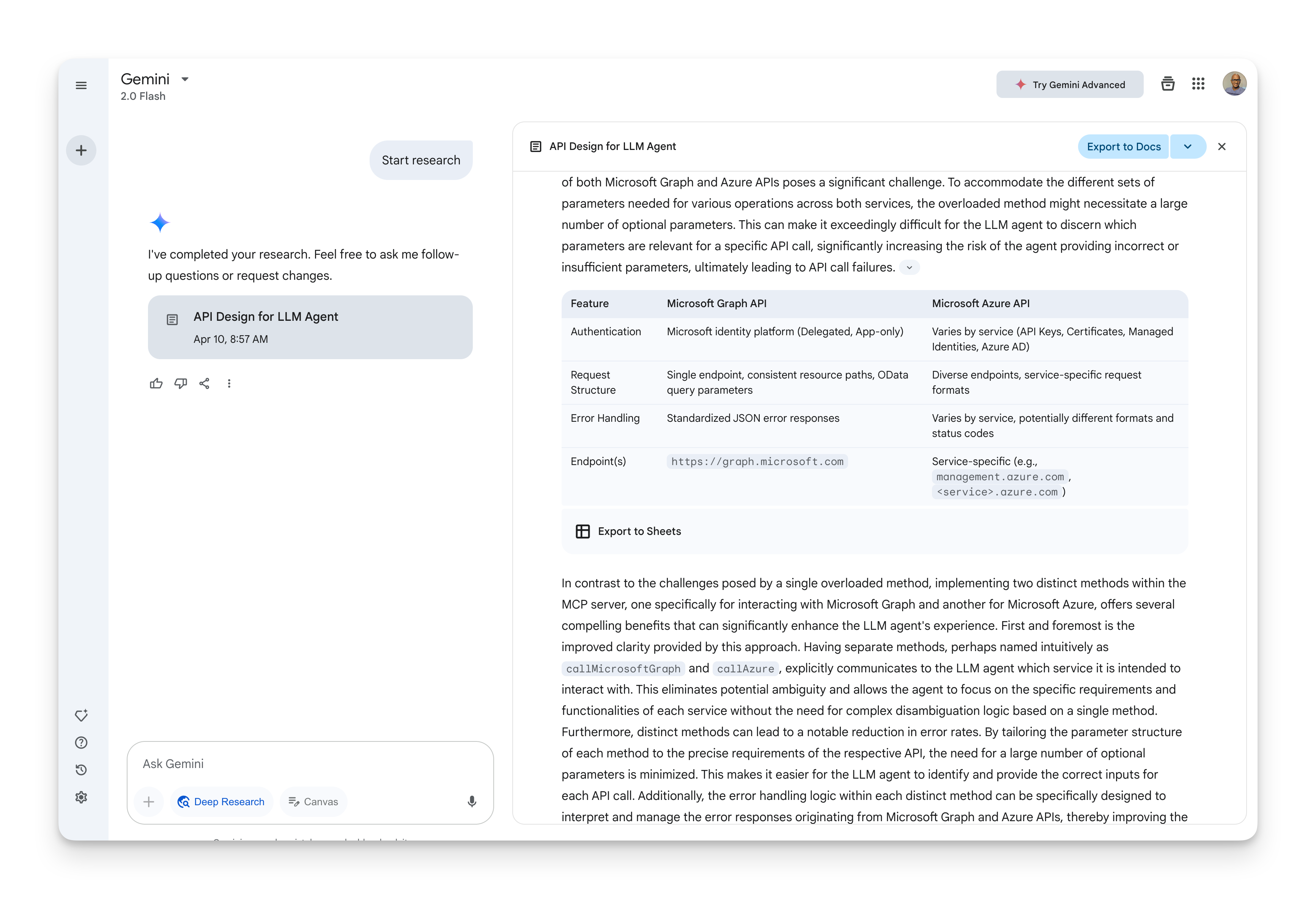 Google Gemini Deep Research