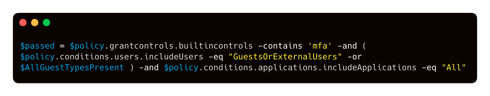 Original code for Guest MFA check