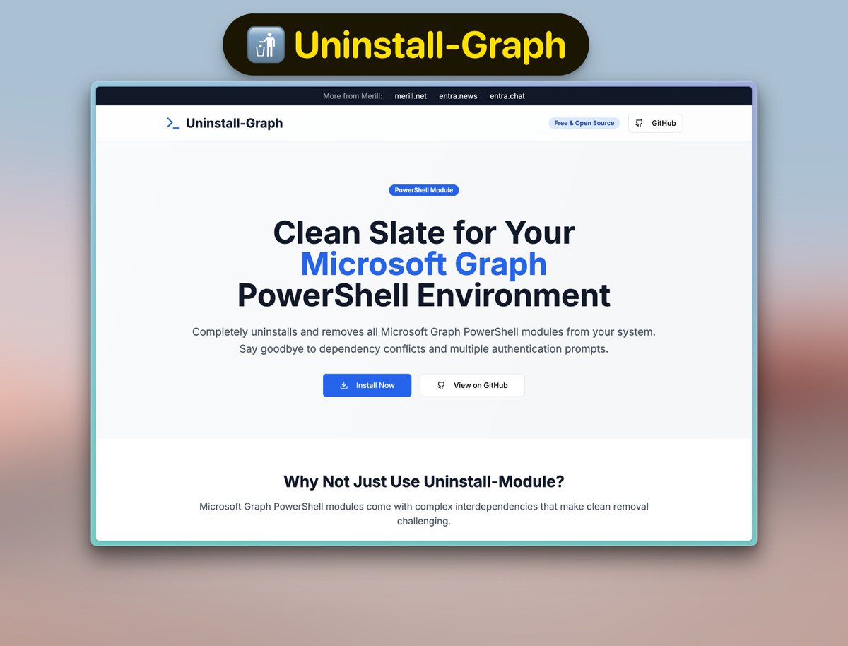 Uninstall-Graph landing page